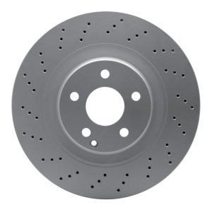 Mercedes-Benz S600 Brake Rotor (1) - Front - R1 Concepts - GeoSPEC Coated Rotor - Drilled - `01-`06